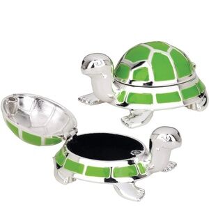 REED & BARTON - JUNGLE PARADE TURTLE TOOTH FAIRY BOX